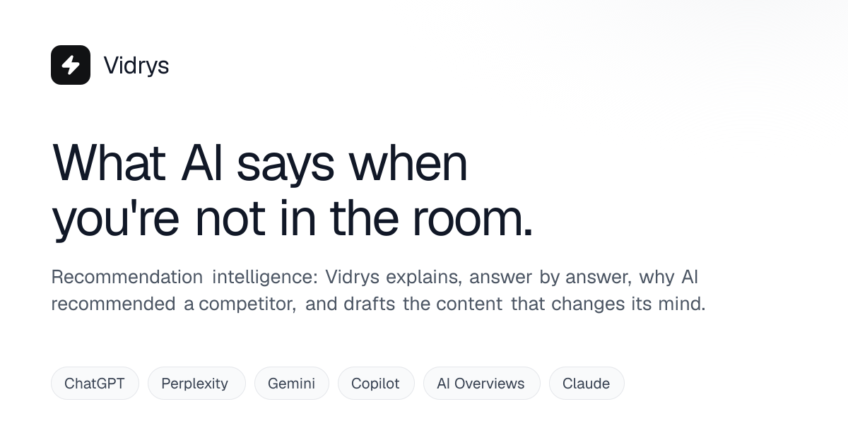 We built a tool that tells you why ChatGPT recommends your competitor instead of you